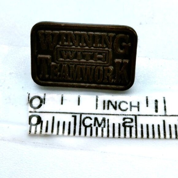 Winning With Teamwork Lapel Pin Badge Motivational Pinback - Picture 2 of 3